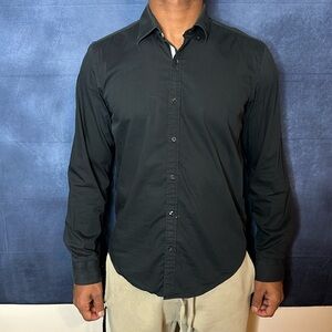 Black Slim Fit Dress Shirt